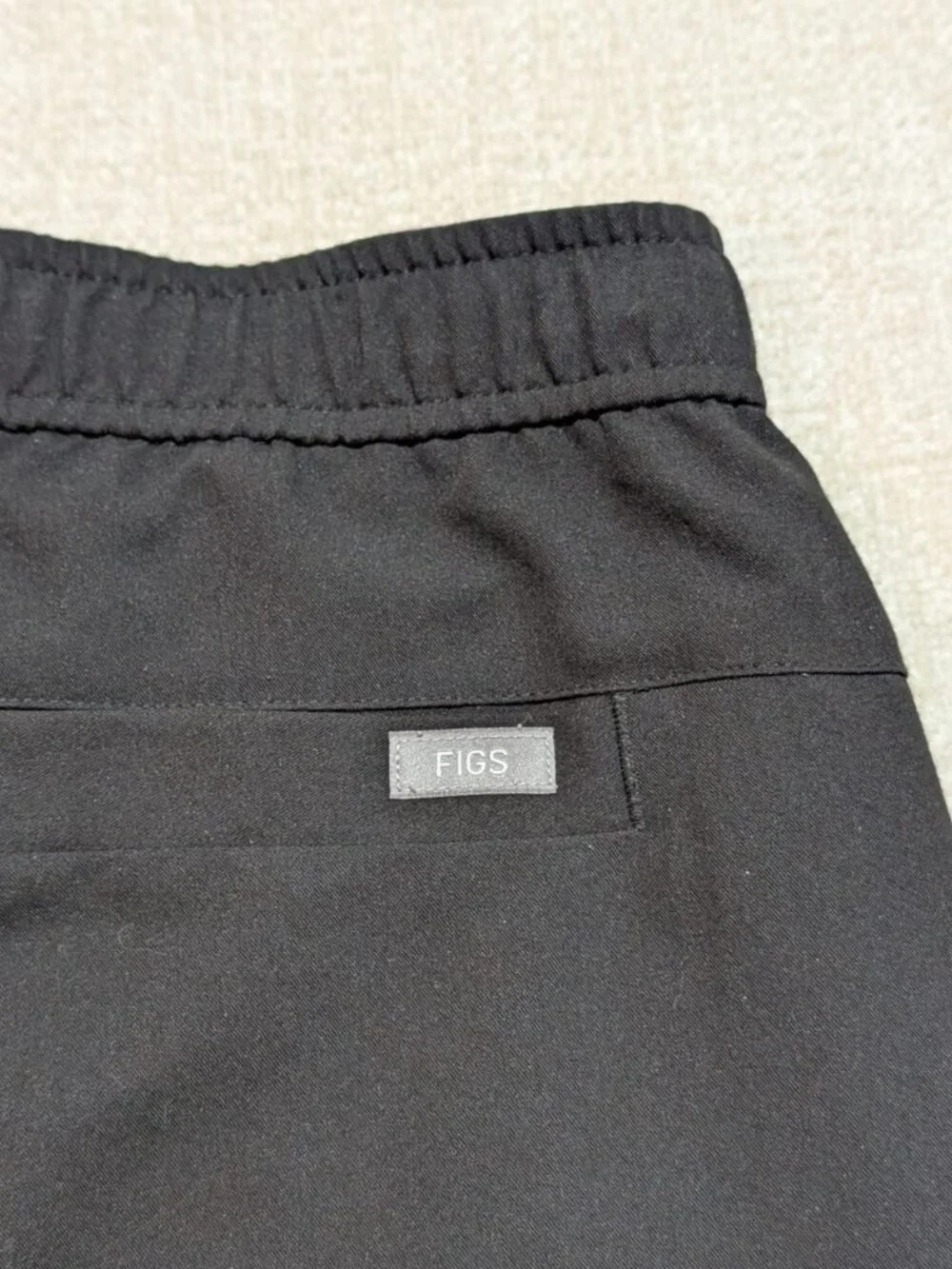 FIGS Tansen Black Technical Scrub Jogger Pants